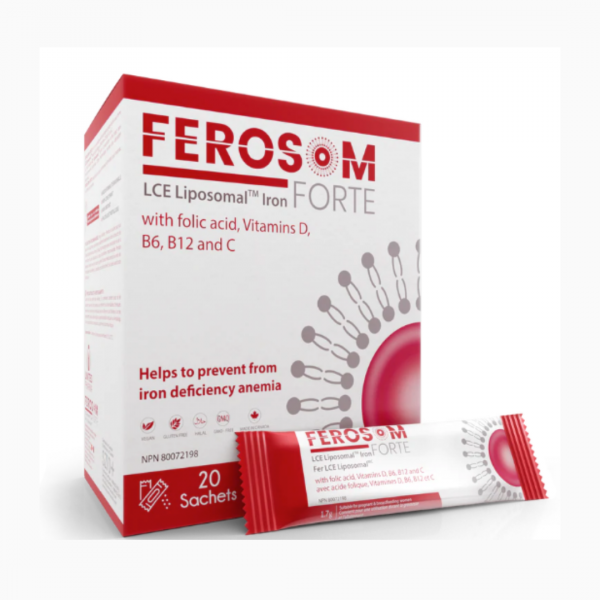 Ferosom Forte LCE Liposomal Iron Supplement - 20 Powder Sachets
