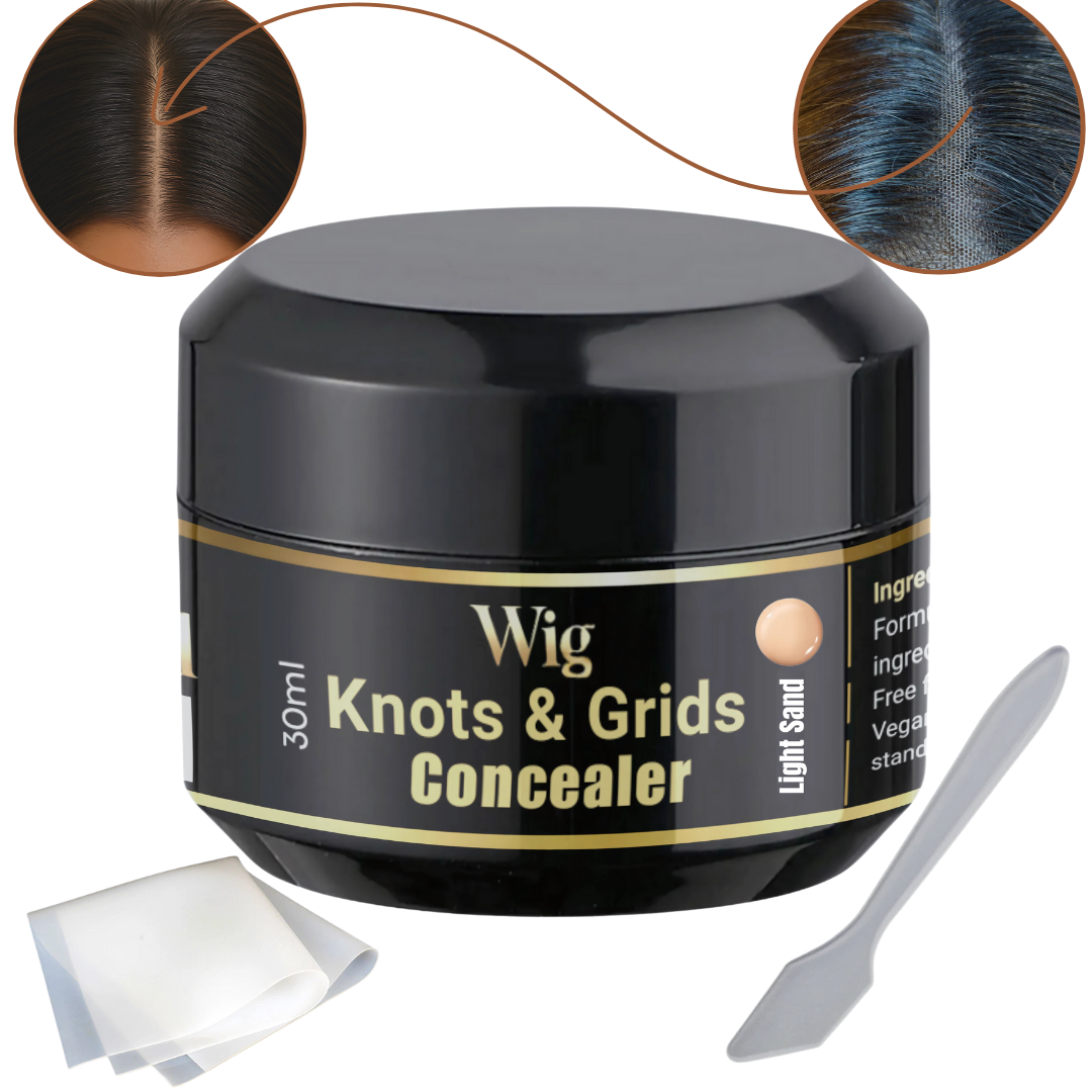 HD Lace Wig Knots, Holes Grid Concealer filler scalp illusion hide bleach makeup Light Sand