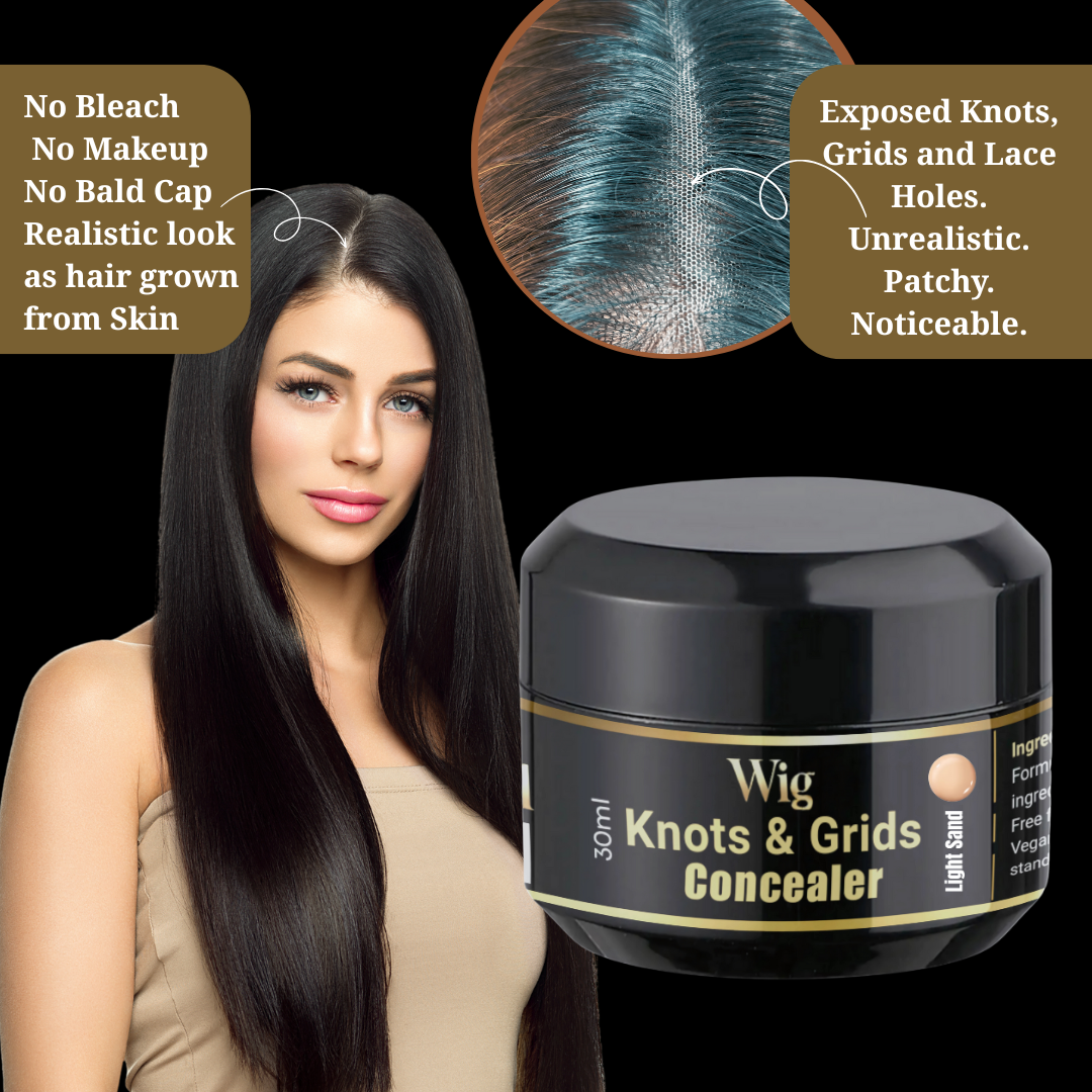 HD Lace Wig Knots, Holes Grid Concealer filler scalp illusion hide bleach makeup Light Sand shade