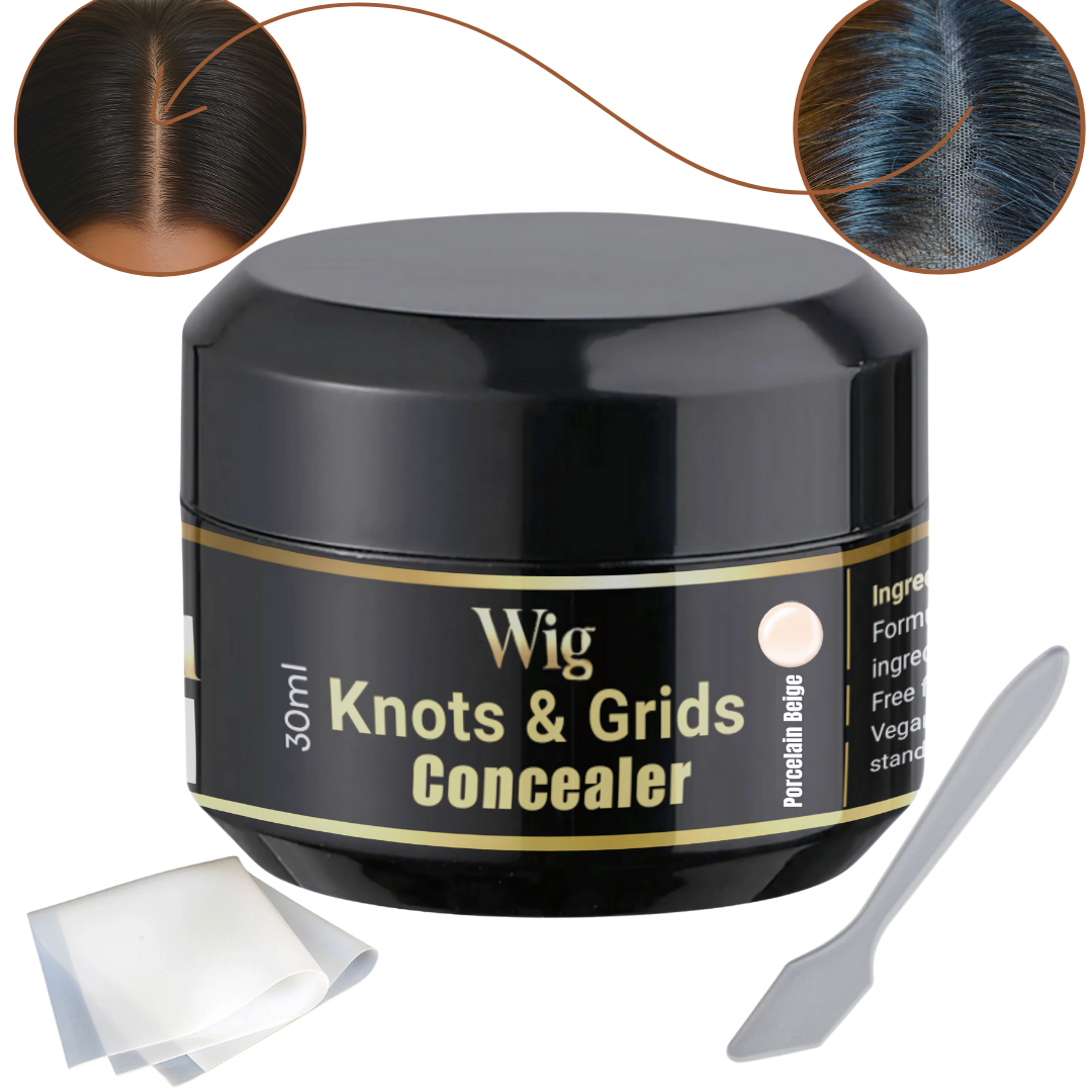 HD Lace Wig Knots, Holes Grid Concealer filler scalp illusion hide bleach makeup Porcelain Beige