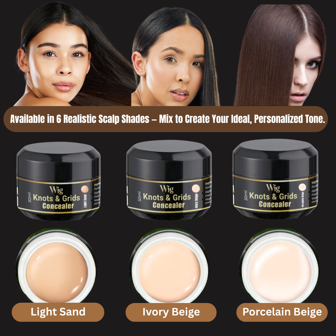 HD Lace Wig Knots, Holes Grid best shades Concealer filler scalp illusion hide bleach makeup Caramel Brown