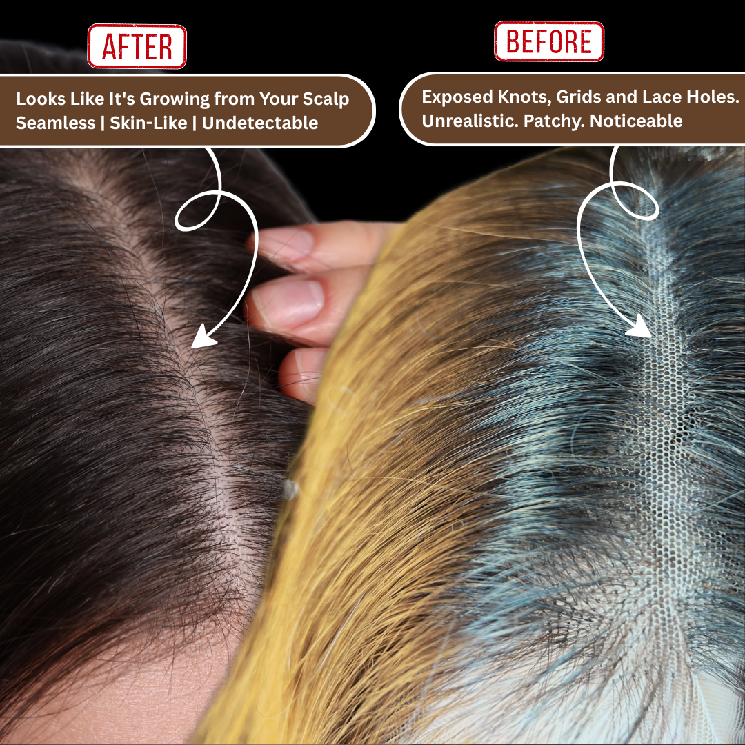 hd lace wig hole cover concealer before after